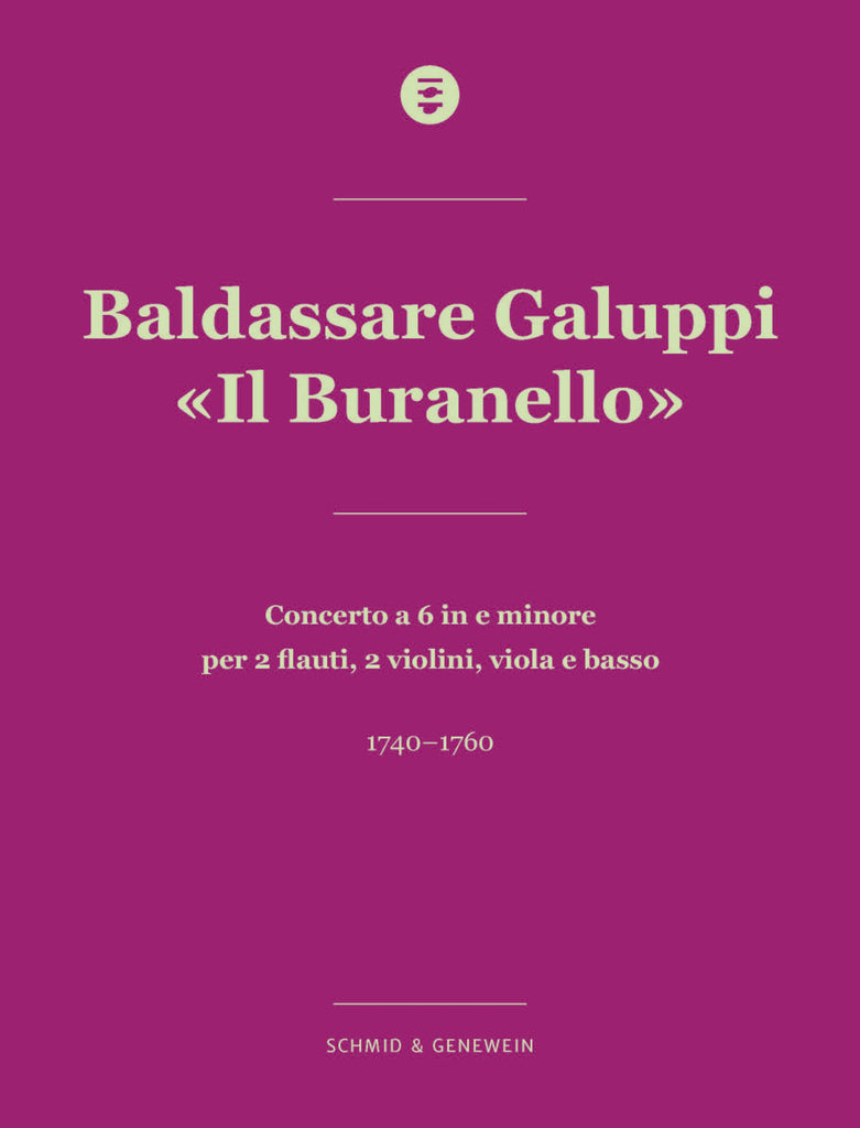 SG006 - Baldassare Galuppi: Concerto a 6 in e minore per 2 flauti, 2 violini, viola e basso